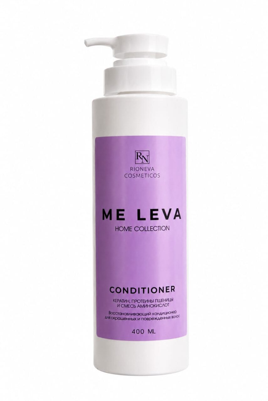 ME LEVA home collection Кондиционер (Conditioner) восстанавливающий для окрашенных и поврежденных волос ПРОТЕИНЫ ПШЕНИЦЫ , СМЕСЬ АМИНОКИСЛОТ И КЕРАТИН 400ml
